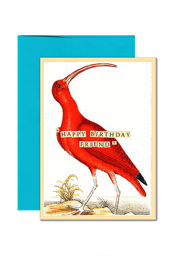 Min. Case Pack of 6 // Happy Birthday Curlew Folded Greeting Card