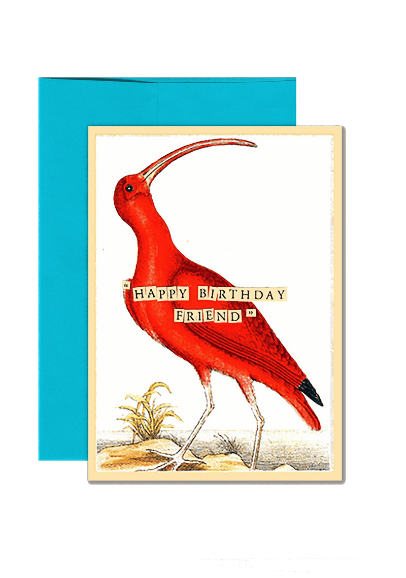 Min. Case Pack of 6 // Happy Birthday Curlew Folded Greeting Card