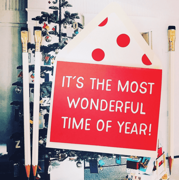 Min. Case Pack // It's The Most Wonderful Time Of Year Christmas Blank Single Greeting Card