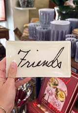Antique Friends Script Decoupage Tray | 6 Sizes, NYC-Made