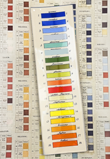 18-Paint Palette Coral to Blue Decoupage Glass Tray
