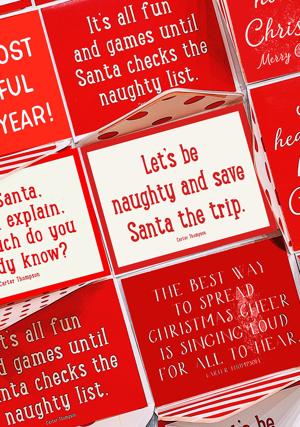 Min. Case Pack // It's All Fun and Games Until Santa Blank Greeting Card