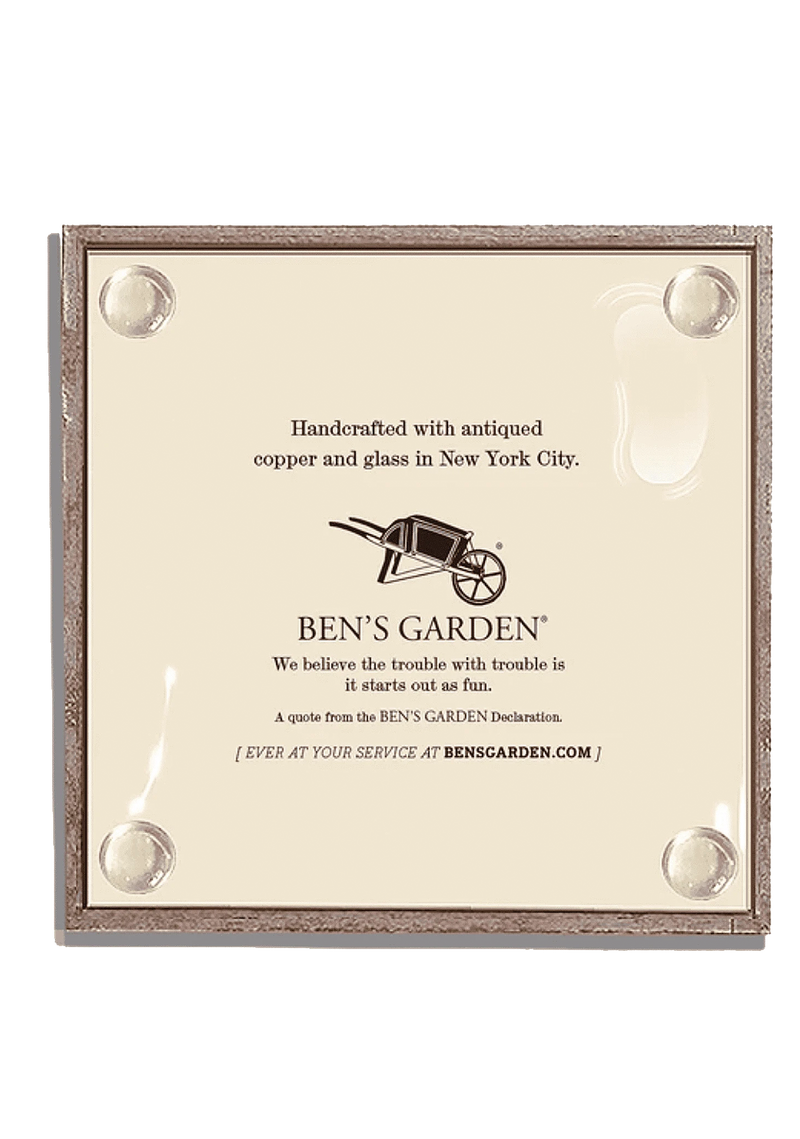 Min. Case Pack of 2 // Good Friends Are Like Stars Copper & Glass Coasters, Set of 4
