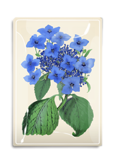 Blue Lace Hydrangea Decoupage Glass Tray