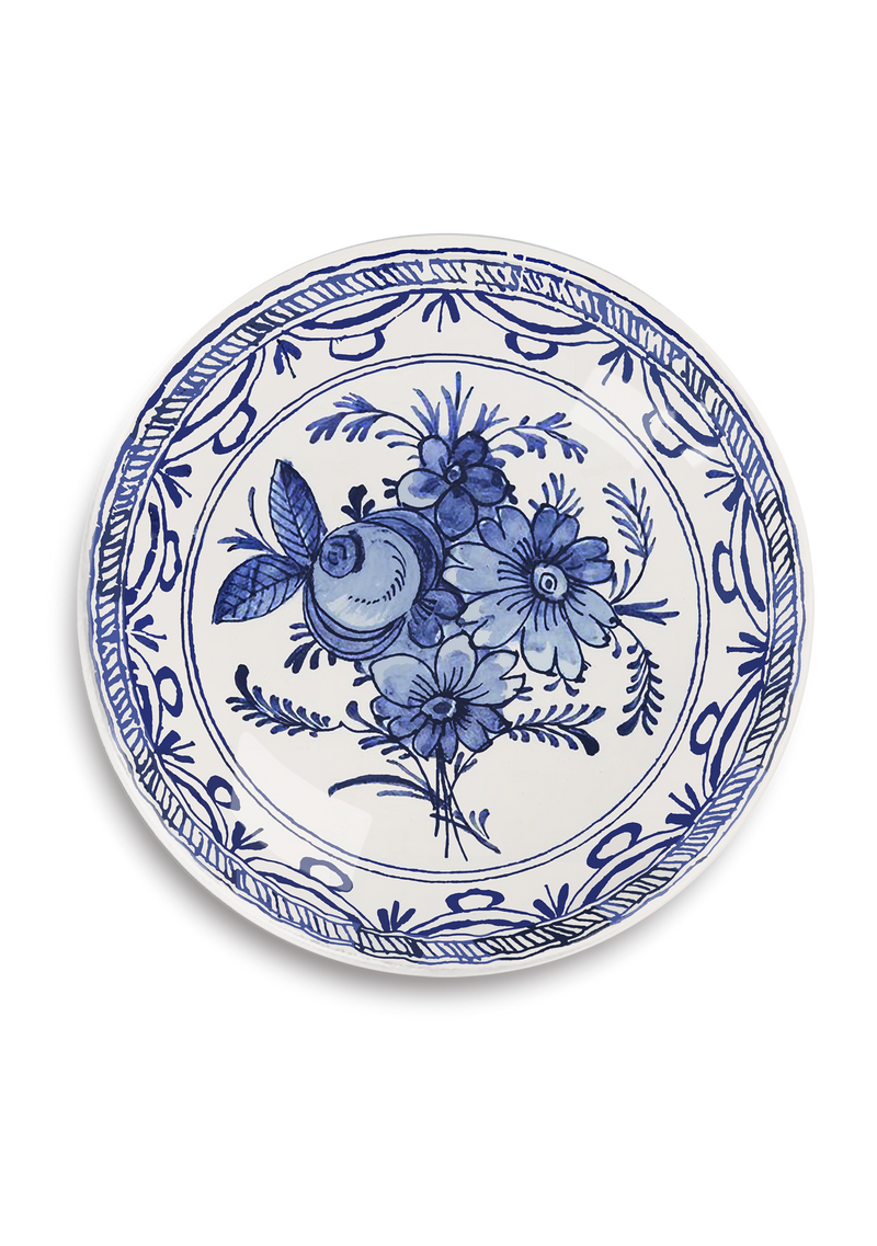 Blue and White Delft #1 Round Decoupage Tray