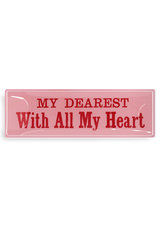 My Dearest With All My Heart Decoupage Glass Tray