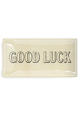 Good Luck Outline Decoupage Glass Tray