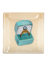 The Ring Box Decoupage Glass Tray