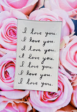 I Love You. I Love You. Decoupage Glass Tray