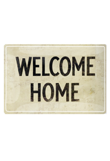Welcome Home Parchment Decoupage Glass Tray