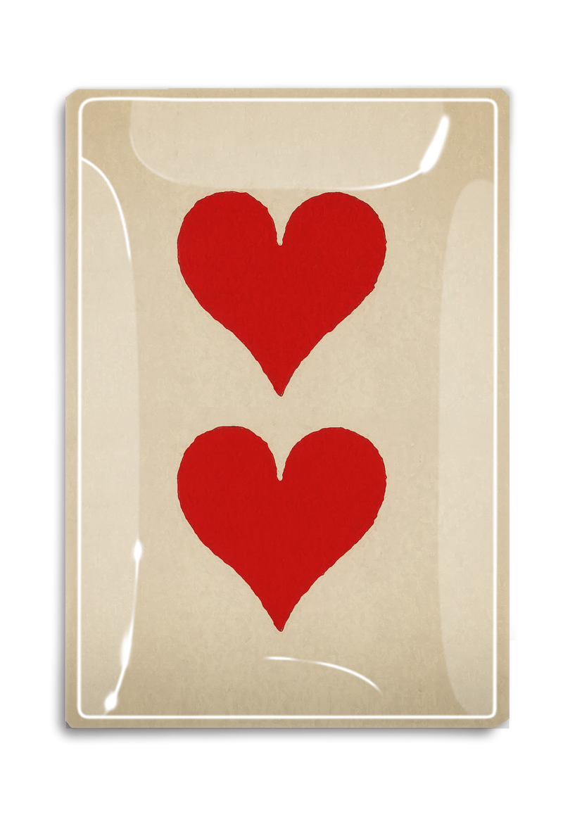 18th Century Hearts Decoupage Glass Tray