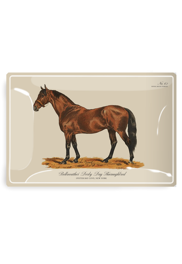 ‘Bellweather’ Derby Day Thoroughbred Decoupage Tray