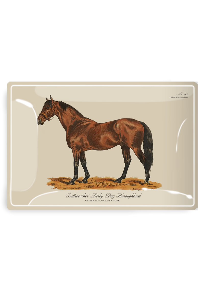 ‘Bellweather’ Derby Day Thoroughbred Decoupage Tray