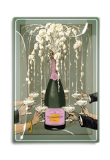 Veuve Clicquot Toast Decoupage Glass Tray | 6 Sizes