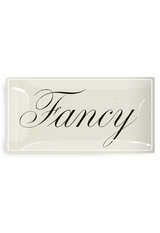 Fancy Script Decoupage Glass Tray