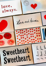 Love and Kisses Decoupage Glass Tray