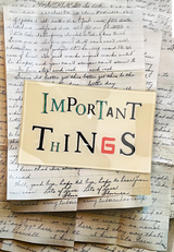 Important Things Newspaper Letters Decoupage Glass Tray