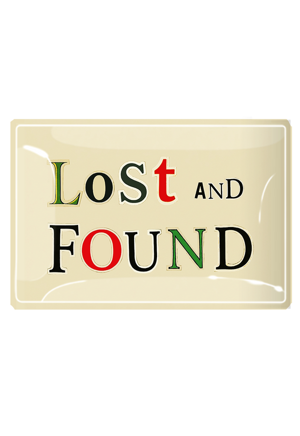 Lost And Found Newspaper Letters Decoupage Glass Tray