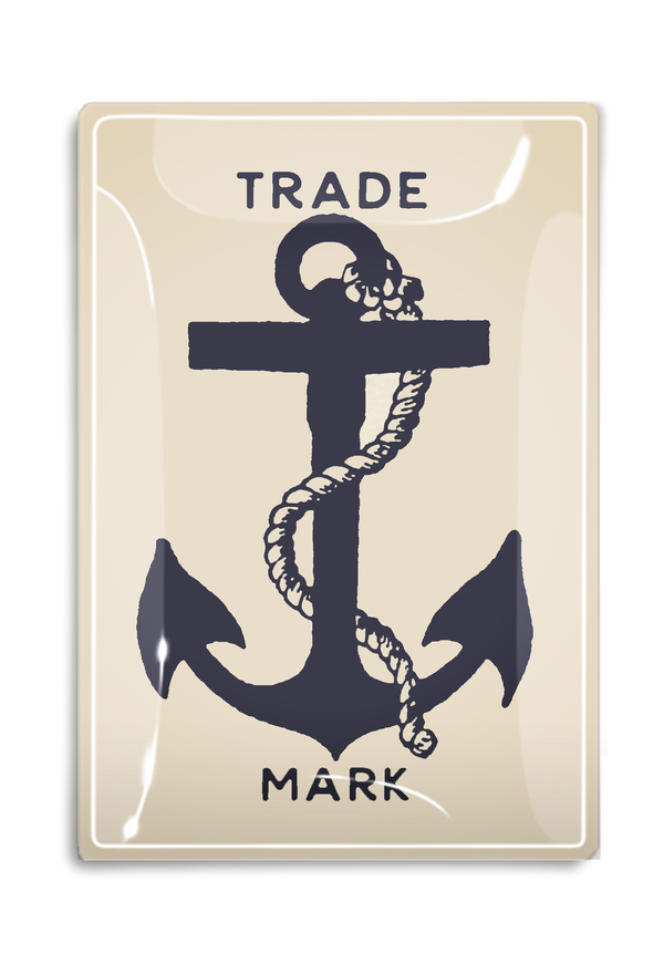 Shipman's Anchor Decoupage Glass Tray