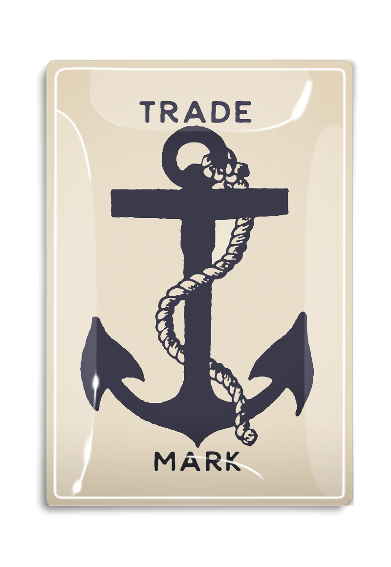 Shipman's Anchor Decoupage Glass Tray
