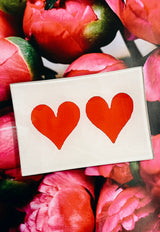 Pair of Hearts Decoupage Glass Tray