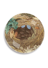Feathered Nest Round Decoupage Tray