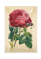 Glistening Pink Rose Decoupage Glass Tray