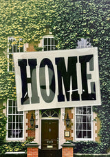 Home Block Decoupage Glass Tray