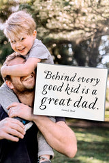 Behind Every Good Kid Is A Great Dad Decoupage Glass Tray