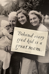 Behind Every Good Kind Is A Great Mom Decoupage Glass Tray