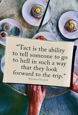 Tact Is The Ability Decoupage Glass Tray | 6 Sizes
