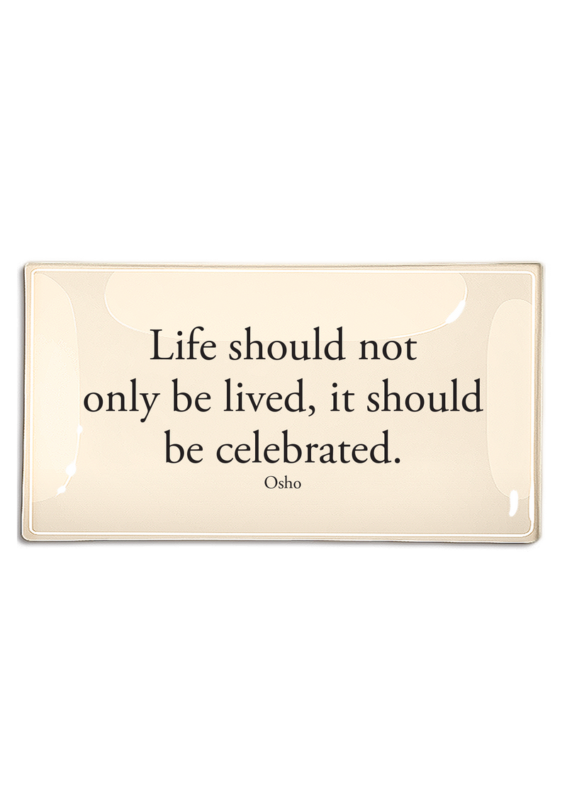 Life Should Not Only Be Lived Decoupage Glass Tray
