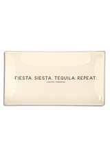Fiesta. Siesta. Tequila. Repeat. Decoupage Glass Tray