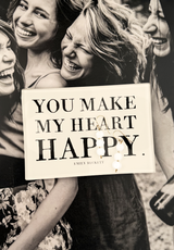 You Make My Heart Happy Decoupage Glass Tray