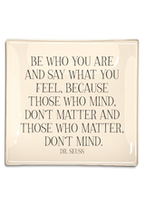 Be Who You Are Decoupage Glass Tray