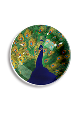 Royal Blue Provence Peacock Crystal Dome Paperweight