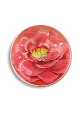 Blushing Camellia French Crystal Paperweight