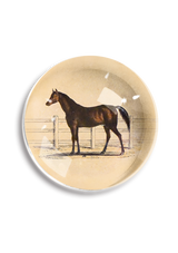 Vintage Noble Horse French Crystal Dome Paperweight