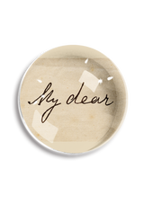 Min. Case Pack of 2 // "My Dear" Script Crystal Dome Paperweight