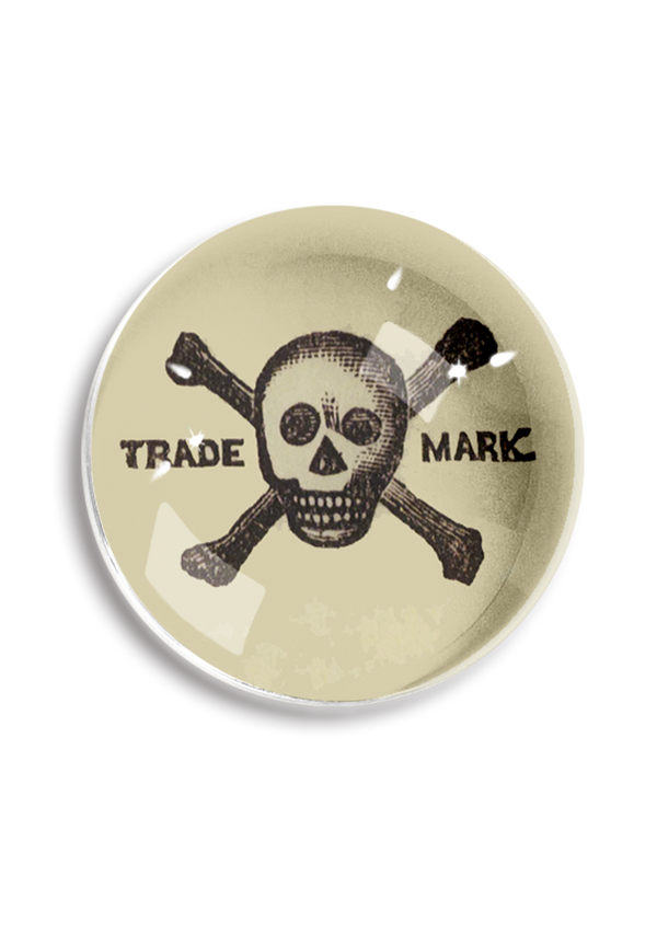 Skull And Crossbones Dome Paperweight