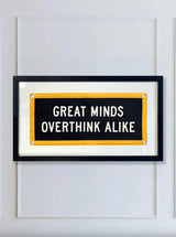 Great Minds Overthink Alike Cut-And-Sewn Wool Felt Pennant Flag