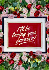 Handcrafted I'll Be Loving You Cut-And-Sewn Wool Felt Pennant Flag