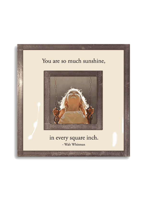 You Are So Much Sunshine 3"x 3" Copper & Glass Photo Frame