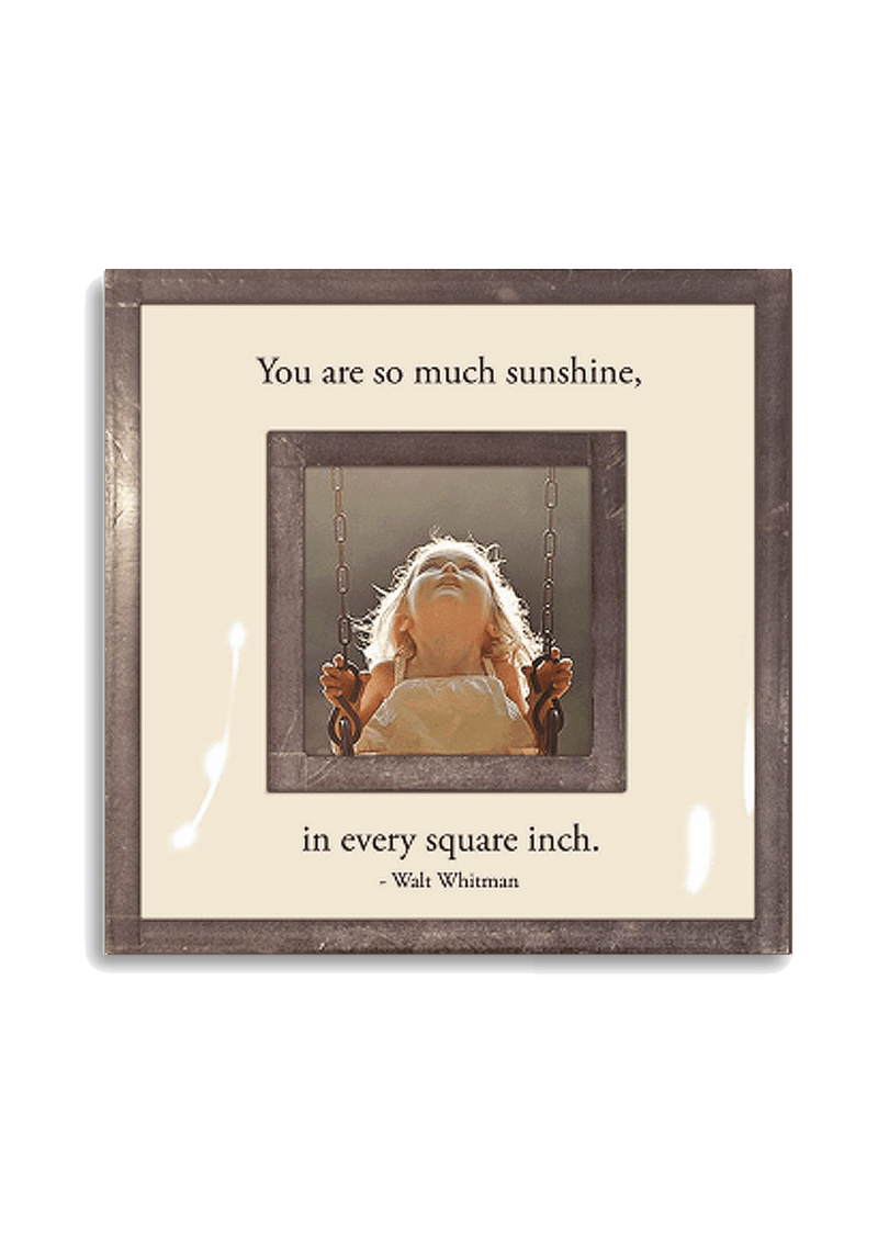 You Are So Much Sunshine 3"x 3" Copper & Glass Photo Frame