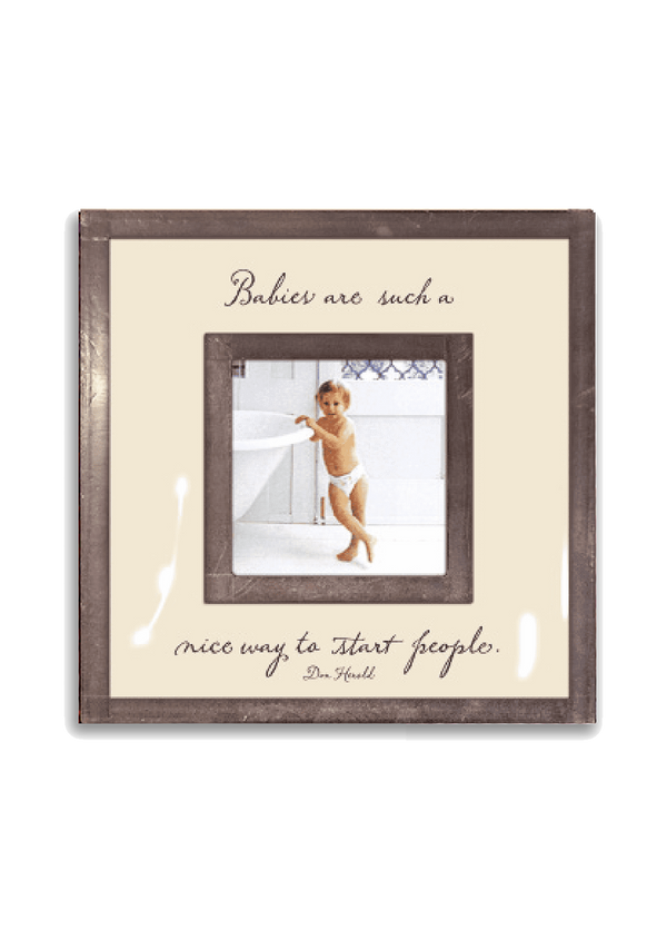 Babies Are Such Nice Ways 3"x 3" Copper & Glass Photo Frame