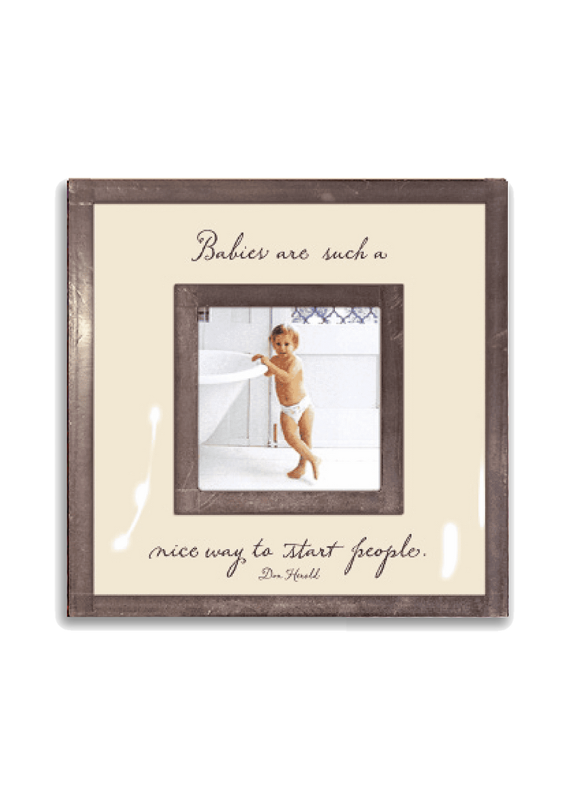 Babies Are Such Nice Ways 3"x 3" Copper & Glass Photo Frame