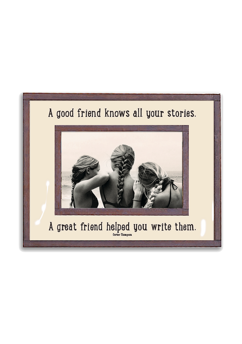 A Good Friend Knows All Your Stories Copper & Glass Photo Frame