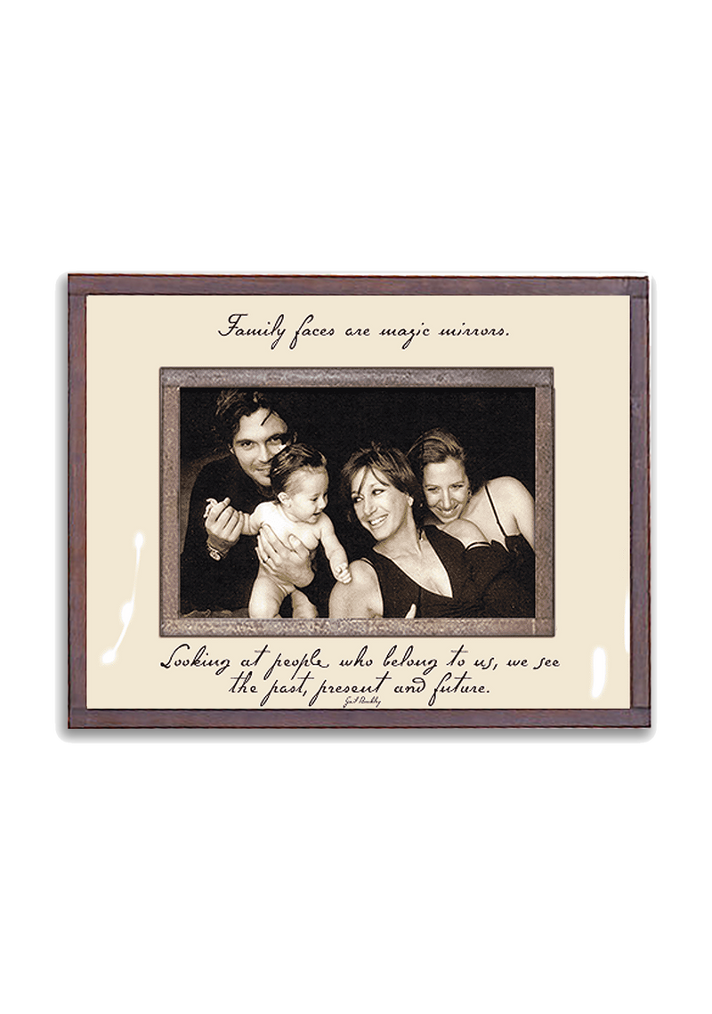 Family Faces Are Magic Mirrors Copper & Glass Photo Frame