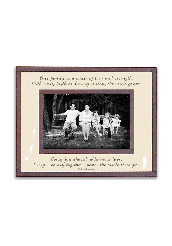 Our Family Is A Circle Copper & Glass Photo Frame