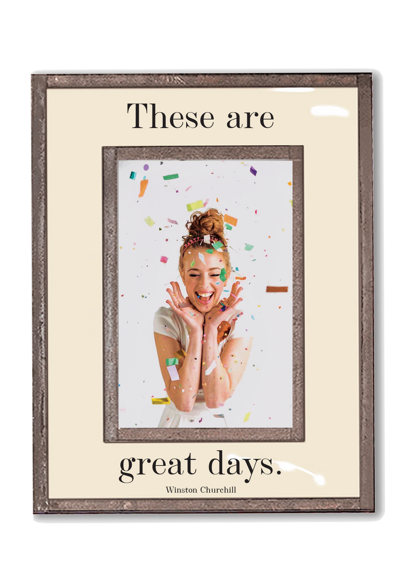 These Are Great Days Copper & Glass Photo Frame
